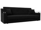 Диван-книжка Сенатор, Микровельвет, Черный