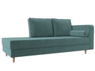 Кушетка Прайм правая, Велюр, SEVEN 113 бирюзовый