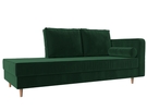 Кушетка Прайм правая, Велюр, SEVEN 626 зеленый