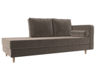 Кушетка Прайм правая, Велюр, SEVEN 727 коричневый