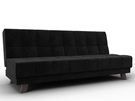 Диван прямой Винсент, Велюр, SEVEN 35 черный