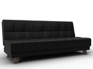 Диван прямой Винсент, Экокожа, Черный