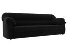Диван прямой Карнелла, Микровельвет, Черный