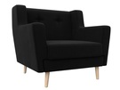 Кресло Брайтон, Микровельвет, Черный