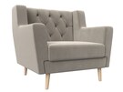 Кресло Брайтон Люкс, Микровельвет, Бежевый