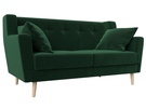 Диван кухонный прямой Брайтон 2, Велюр, SEVEN 626 зеленый