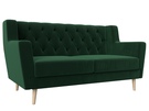 Диван кухонный прямой Брайтон 2 Люкс, Велюр, SEVEN 626 зеленый