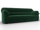 Диван прямой Карнелла, Велюр, SEVEN 626 зеленый