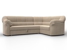 Диван угловой Карнелла правый угол, Велюр, SEVEN 729 бежевый