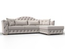 Диван угловой Артис правый угол, Замша, JOLY 05 бежевый