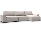 Диван угловой Лига-048 НПБ лонг, Замша, JOLY 05 бежевый