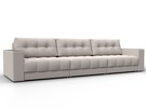 Диван прямой с декором Лига-049 НПБ Лонг, Замша, JOLY 05 бежевый
