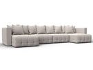 Диван П-образный Лига-052 НПБ Лонг, Замша, JOLY 05 бежевый
