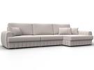 Диван угловой Лига-057 НПБ Лонг угол правый, Замша, JOLY 05 бежевый