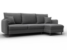 Диван угловой Лига-064 НПБ угол универсальный, Замша, JOLY 13 серый