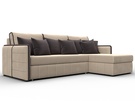 Диван угловой Лига-078 угол универсальный, Велюр, Seven 729 бежевый;Seven 727 коричневый