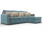 Диван угловой Лига-078 угол универсальный, Велюр, Seven 113 бирюзовый;Seven 729 бежевый