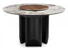 Керамический стол, Иган 137 орех кантри / arctic ocean / черный