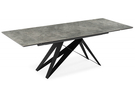 Керамический стол, Блэкберн 160(220)х89 серый мрамор baolai / черный