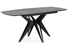 Керамический стол, Риполь 160(205)х89 larka grey / черный