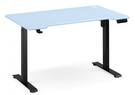 Компьютерный стол, Маркос 140х80 голубой / черный