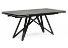 Керамический стол, Вилсон 140(200)х80 серый мрамор larka grey / черный