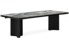 Керамический стол, Мален 240x110 mineral stone baldoser / черный