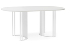 Стол деревянный, Хьюго О 160 х 90 белая шагрень пленка / белые ноги