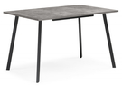 Стол деревянный, Кортни 117 (157) x 77 бетон светлый / черный матовый