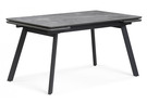 Керамический стол, Норман 140(200)х80 серый мрамор larka grey / черный