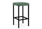 Барный стул, Лофт микровелюр катания изумруд / черный матовый
