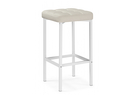 Барный стул, Лофт кож.зам. линкольн белый / белый матовый