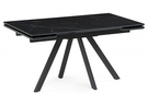 Керамический стол, Вилли 140(200)х80х75 черный мрамор shakespeare black / черный