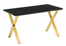 Керамический стол, Селена 3 140х80 черный мрамор / золото