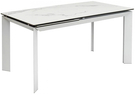 Керамический стол, Cremona 140 matte statuario белый мрамор матовый / белый