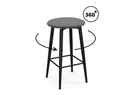 Барный стул, Гангток крутящийся графит / черный матовый