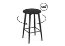 Барный стул, Гангток крутящийся черный / черный матовый
