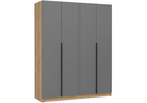 Шкаф, Широн 1600 графит серый / дуб крафт золото