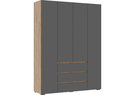 Шкаф, Элла ШК 05 серый графит 0162 / дуб крафт золото