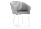 Стул на металлокаркасе, Корсо светло-серое / белое