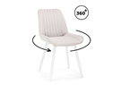 Стул на металлокаркасе, Седа К крутящийся молочный / белый