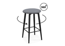 Барный стул, Гангток крутящийся сильвер / черный матовый