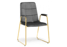 Стул на металлокаркасе, Lana dark grey / gold