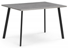 Стол деревянный, Тринити Лофт 120х80х75 25 мм бетон / черный матовый