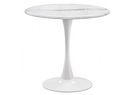 Стол деревянный, Тулип 80х73 мрамор белый / белый