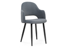 Стул на металлокаркасе, Гутрид ромбы сзади без складок серый / черный