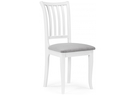 Стул деревянный, Фрезино белый / Тедди серый ВР9.024