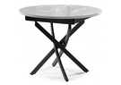 Стол стеклянный, Лауриц черный / белый