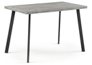 Стол деревянный, Тринити Лофт 120 25 мм бетон / черный матовый