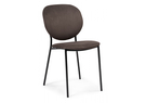 Стул на металлокаркасе, Саранда кофе / черный глянец